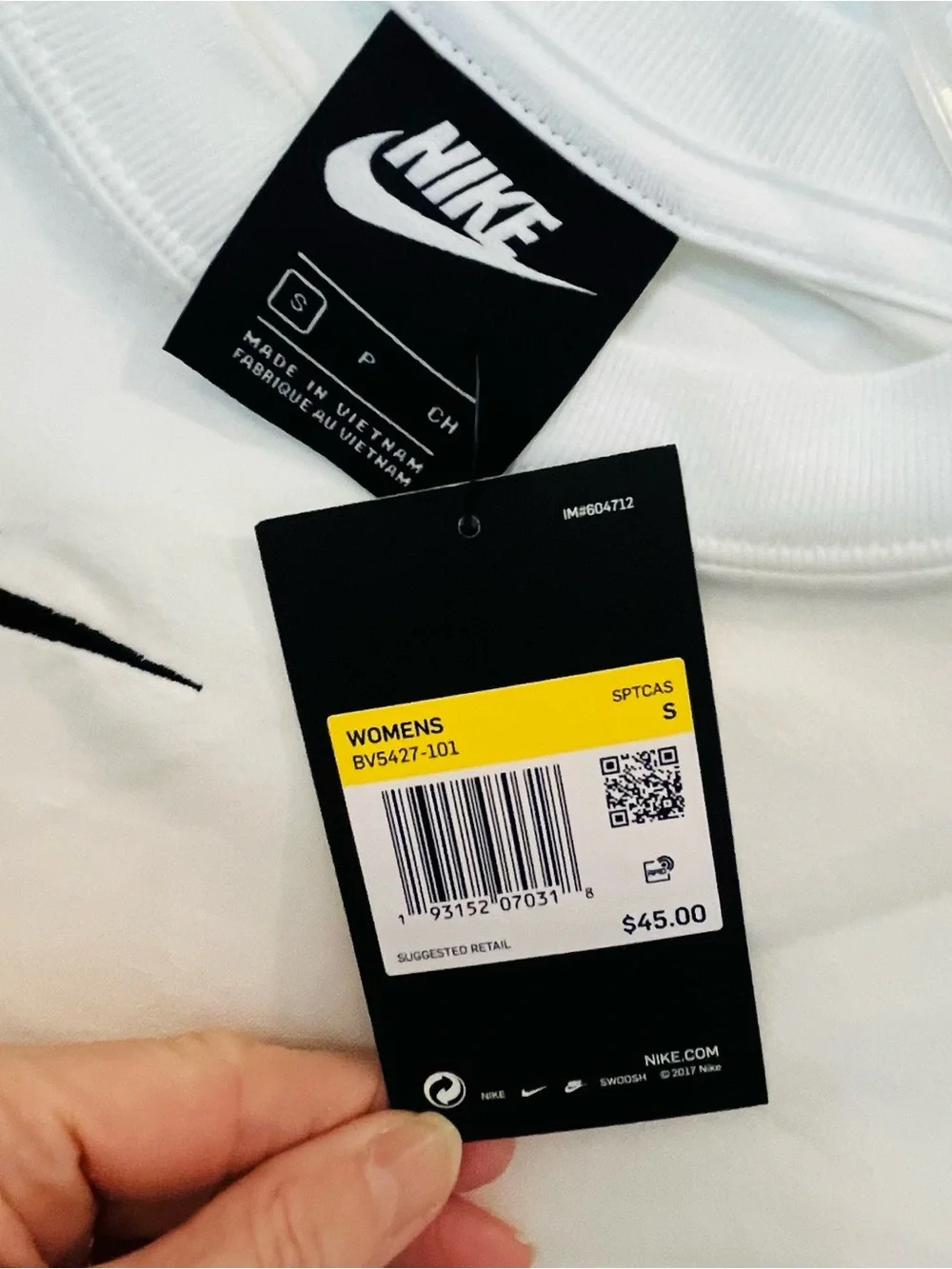Nike Bodysuit Tee Shirt White